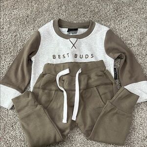 Little Bipsy Brown and Gray Kids Joggers